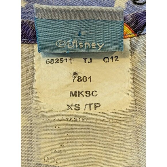 Disney Mickey Mouse Women Size XS Halloween Scrub Top Blue Medical Dental Office - Picture 5 of 6